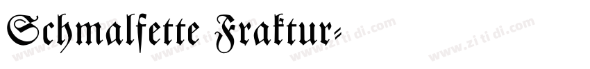 Schmalfette Fraktur字体转换